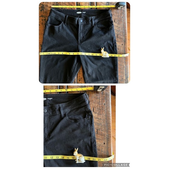 Old Navy Super Skinny Mid Rise Black denim Jeans Size 12 - Picture 5 of 9